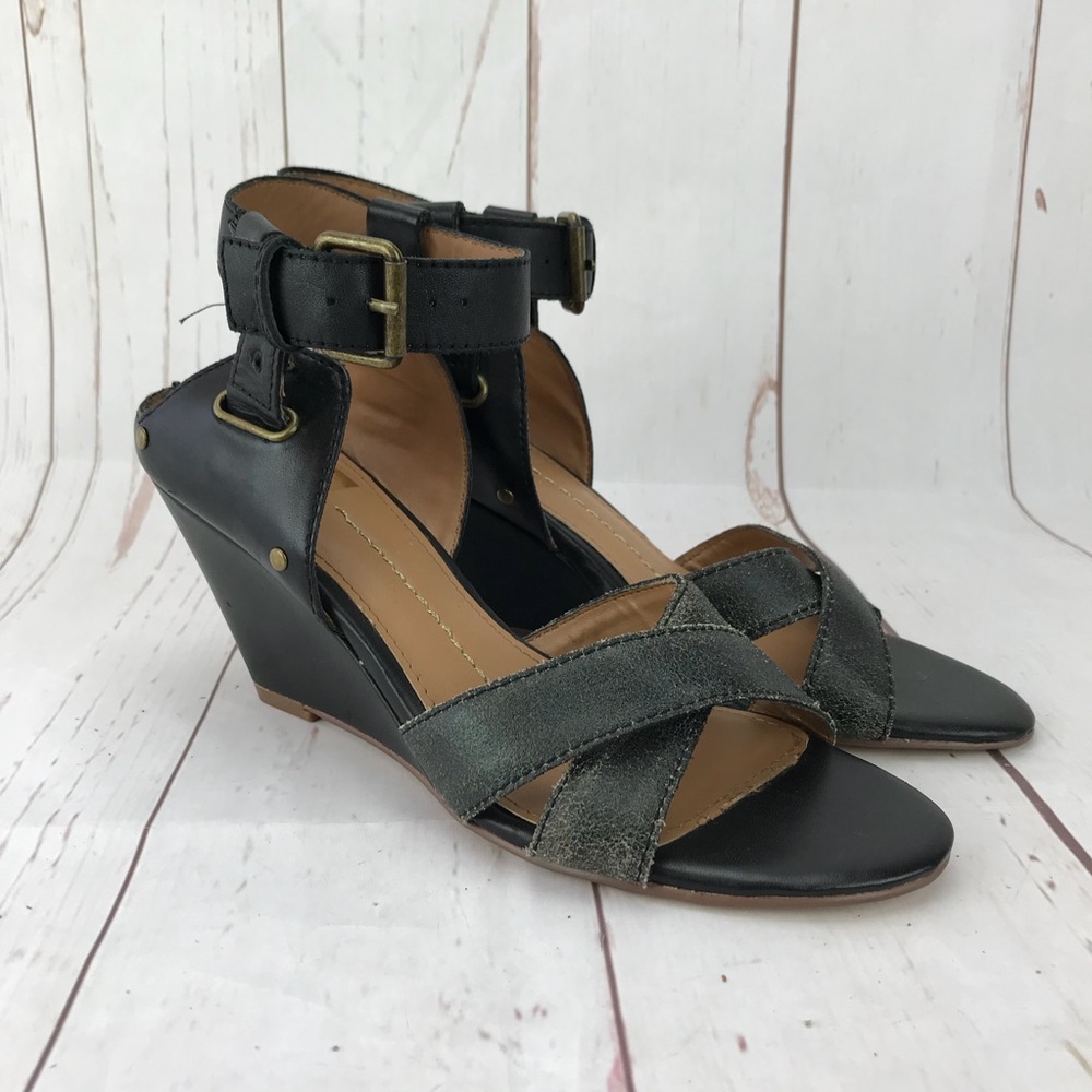 Dolce Vita Black Strappy Wedges Size 8